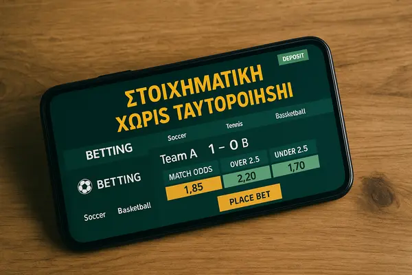 στοιχηματικη χωρις ταυτοποιηση